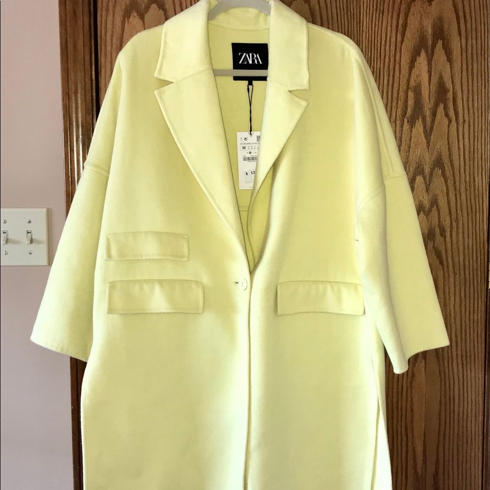 Zara oversized lapel coat Sz M